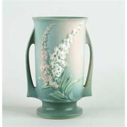 ROSEVILLE:  “FOXGLOVE” TWO HANDLED VASE
