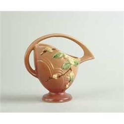 ROSEVILLE:  “SNOWBERRY” HANDLED BASKET