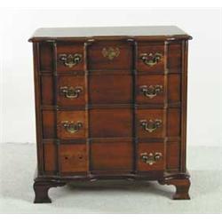 MODERN MAHOGANY BLOCK FRONT CHEST