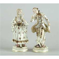 PAIR OF FRENCH STYLE PORCELAIN FIGURINES
