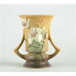 ROSEVILLE:  MAGNOLIA TWO HANDLED VASE