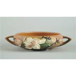 ROSEVILLE:  MAGNOLIA LOW TWO HANDLED VASE