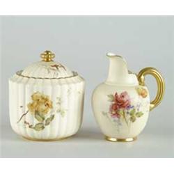 ROYAL WORCESTER COVERED SUGAR AND CREAMER