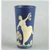 Image 1 : WELLER BLUE WARE TALL VASE