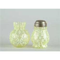 SEVEN PIECES OF SPANISH LACE GLASS