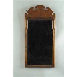 CUSTOM TIGER MAPLE QUEEN ANNE STYLE MIRROR