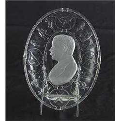 TEDDY ROOSEVELT PATTERN GLASS PLATTER