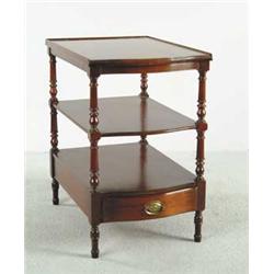 ONE DRAWER THREE TIER MAHOGANY STAND