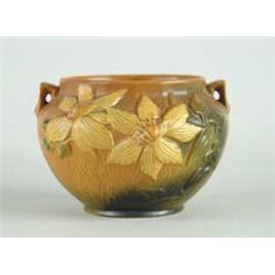 ROSEVILLE:  “CLEMATIS” TWO HANDLED VASE