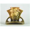 Image 1 : ROSEVILLE:  “CLEMATIS” HANDLED VASE
