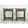 Image 1 : PAIR OF REPRODUCTION WALNUT JOINT STOOLS