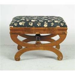 EMPIRE STYLE UPHOLSTERED FOOTSTOOL
