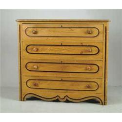 FOUR DRAWER COTTAGE PINE PAINTED CHEST