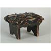Image 1 : EARLY FOOTSTOOL WITH HOMESPUN COVER