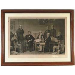 FRANCIS BICKNELL CARPENTER (American, 1830-1900) “THE FIRST READING OF THE EMANCIPATION PROCLAMATION