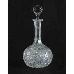 CUT GLASS DECANTER