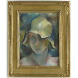 ALINE KILHAM (American, 20th Century) PORTRAIT OF A GIRL