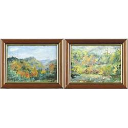 ARNOLD LAHEE (American, 1888-1976) PAIR OF LANDSCAPES