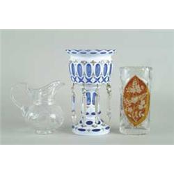 THREE PIECES OF 20TH CENTURY DECORATIVE GLASS