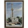 Image 1 : BARBARA COMFORT (American, 20th Century) DOCK WITH DRILLING TOWER
