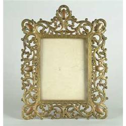 PAIR OF EASEL TYPE BRASS FRAMES