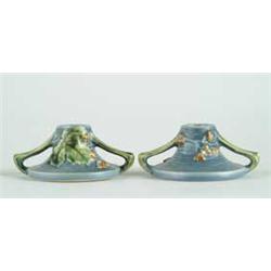 ROSEVILLE:  “BUSHBERRY” PAIR OF CANDLESTICKS