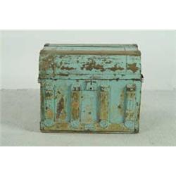 SMALL GREEN PAINTED HALF TRUNK