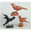 Image 1 : THREE CARVED WOOD BIRDS
