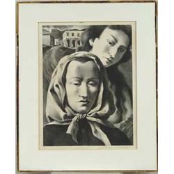 FEDERICO CASTELLON (Spanish/American 1914-1971) TWO WOMEN