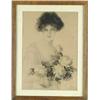 Image 1 : PRINT OF WOMAN WITH FLOWERS