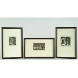 SET OF FIVE ETCHINGS