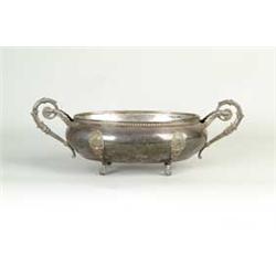 SILVER PLATED LINED TUREEN AND COVERED COFFEE POT