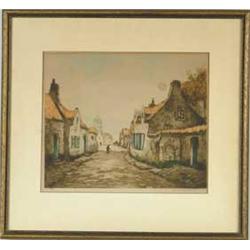 LUCIEN DASSELBORNE (French, 1873-1952) “THE CHURCH ROAD”