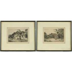 PAIR OF FRAMED FRENCH ENGRAVINGS