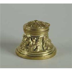 BRASS MODERN INKWELL