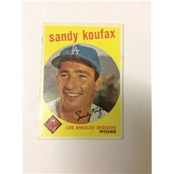 1959 SANDY KOUFAX #163 TOPPS BASEBALL TRADING CARD