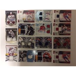 LOT OF 15 GAME USED JERSEY CARDS MINT CONDITION