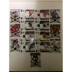 LOT OF 15 GAME USED JERSEY CARDS MINT CONDITION
