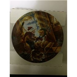 THE JOYS OF CHILDHOOD "YOU'LL PLAY GOALIE" DECORATIVE PORCELAIN PLATE
