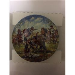 BIG LEAGUE DREAMS "A DIIFERENCE OF OPINION" DECORATIVE PORCELAIN PLATE (#2128  A)