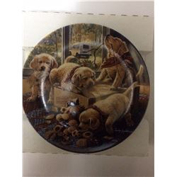 LITTLE BANDITS "HANDLE WITH CARE" DECORATIVE PORCELAIN PLATE