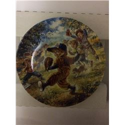 BIG LEAGUE DREAMS "THE WIND UP" DECORATIVE PORCELAIN PLATE (#2198 B)