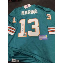 DAN MARINO SIGNED DOLPHINS JERSEY (MOUNTED MEMORIES COA)