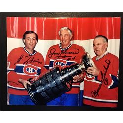 GUY LAFLEUR JEAN BELIVEAU MAURICE RICHARD FACSIMILE SIGNED 8 X 10 PHOT