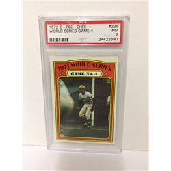 1972 WORLD SERIES GAME 4 #226 O-PEE-CHEE BASEBALL TRADING CARD (NM 7)