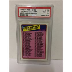 1988 O-PEE-CHEE CHECKLIST #198 133-264 MARIO MARIOS #233 (GEM MT 10)