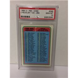 1984 O-PEE-CHEE CHECKLIST 133-264 #395 (GEM MT 10)
