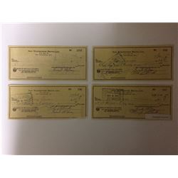 1971-73 NEW WESTMINSTER BRUINS LTD. SIGNED BANK CHEQUES