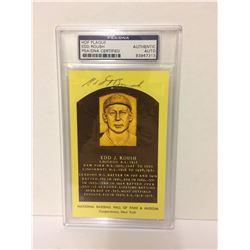 AUTOGRAPHED HOF PLAQUE EDD ROUSH PSA/DNA CERTIFIED BASEBALL TRADING CARD (AUTHENTIC AUTO)