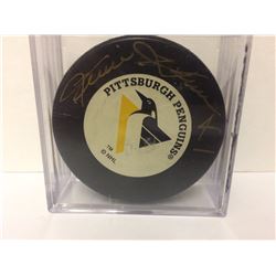 KEVIN HATCHER SIGNED PITTSBURGH PENGUINS HOCKEY PUCK